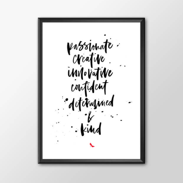 Leaders in Heels 6 Traits - Digital Print - Handwritten - Image 1