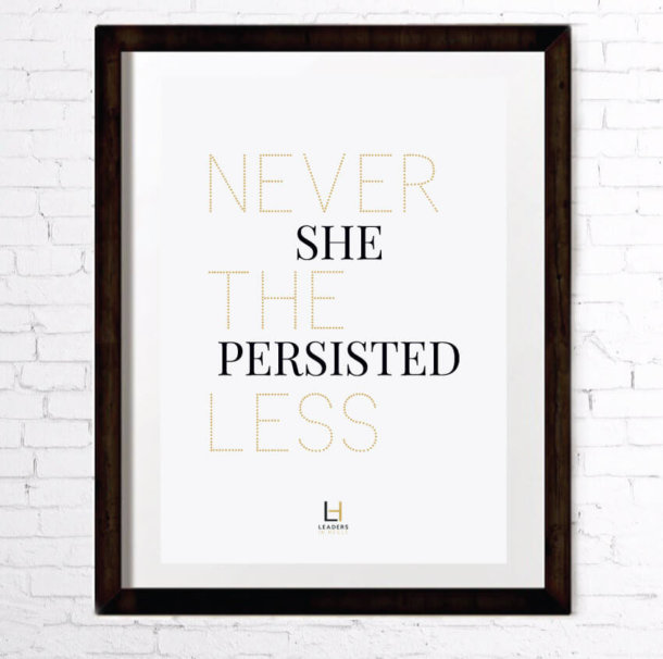 Nevertheless, She Persisted - White - Digital Print - LH AGENDA