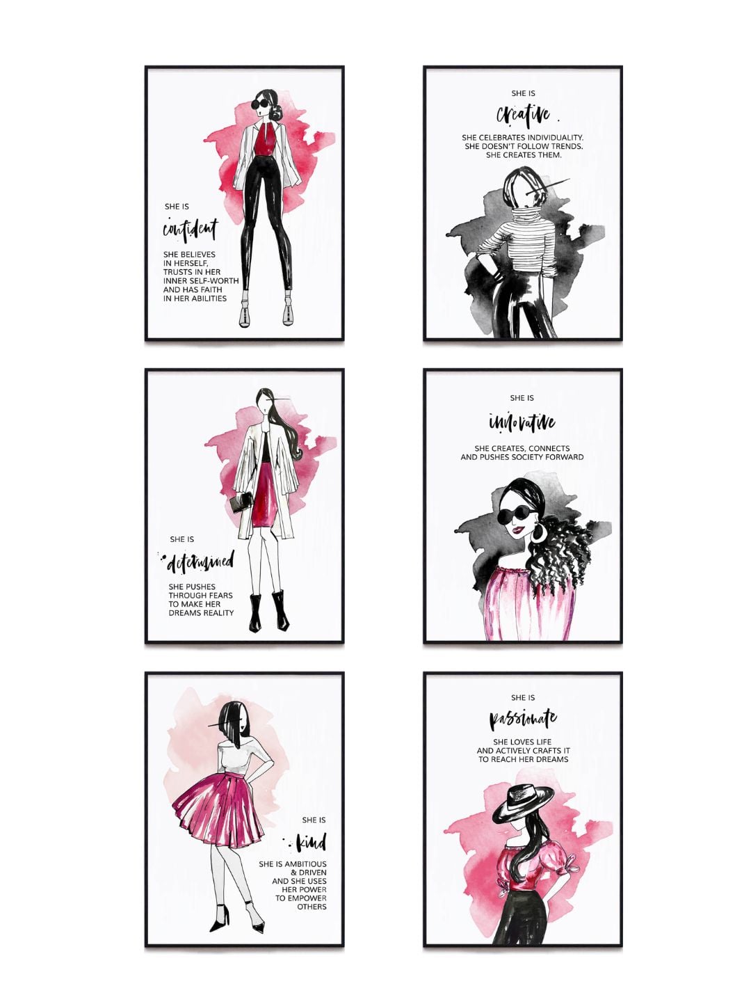 SHE IS Collection - 6 digital Leadership PRINTS BUNDLE