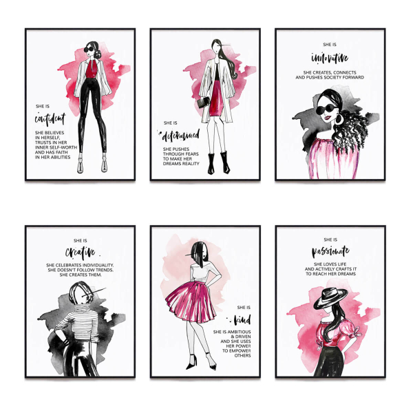 SHE IS Collection - 6 digital Leadership PRINTS BUNDLE - Image 1