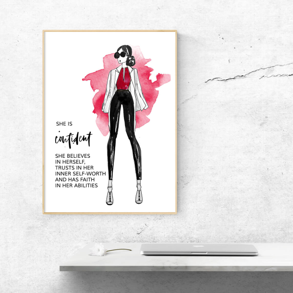 SHE is Confident - digital inspirational print - Image 3