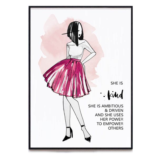 SHE is Kind - digital inspirational print - Image 1
