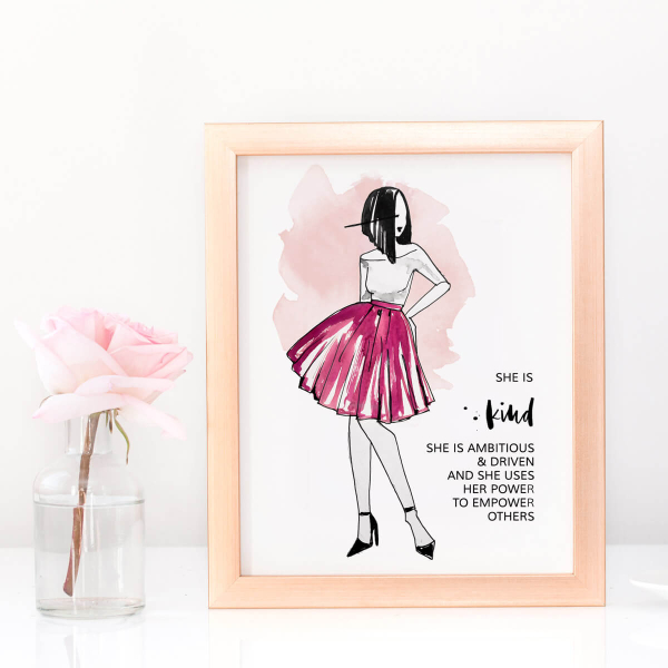 SHE is Kind - digital inspirational print - Image 2