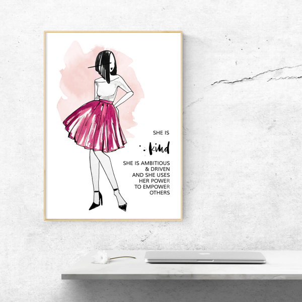 SHE is Kind - digital inspirational print - Image 3