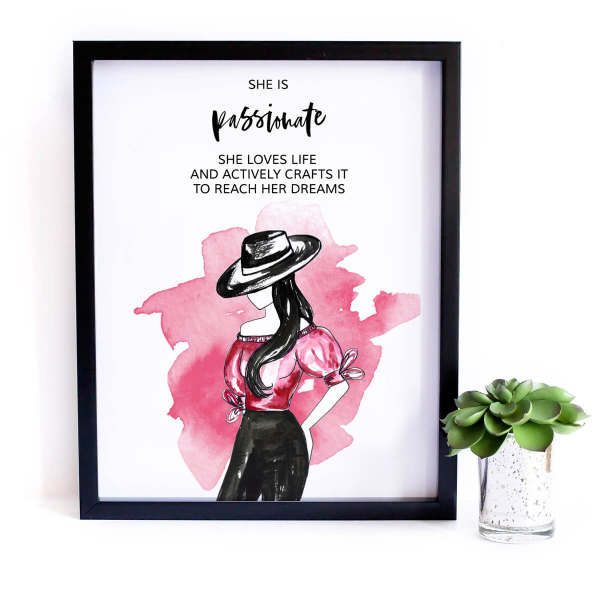SHE is Passionate - digital inspirational print - Image 4