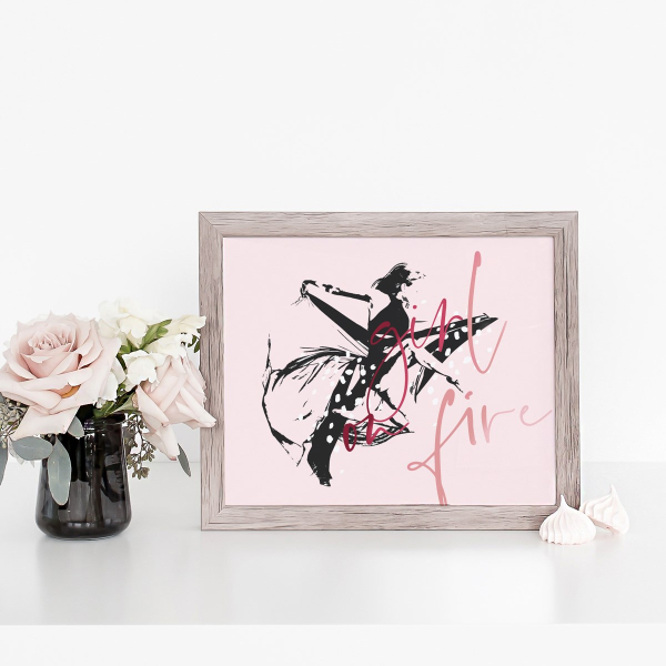 Girl on Fire Inspirational Pint Leaders in Heels