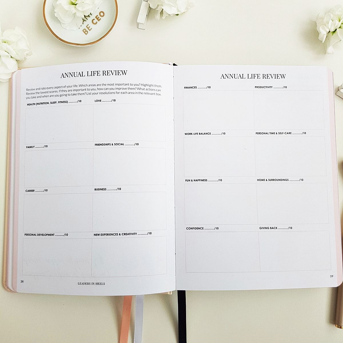The Leaders in Heels Planner Make It Happen - Annual Life Review
