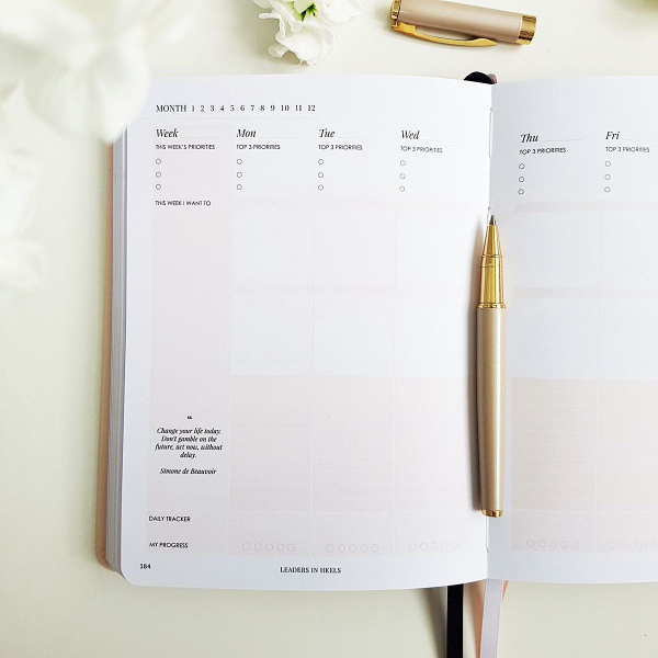 The Leaders in Heels Planner Make It Happen - Weekly Layout