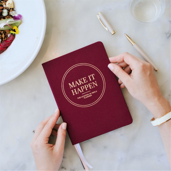 Leaders in Heels Planner – Make It Happen – Rich Burgundy