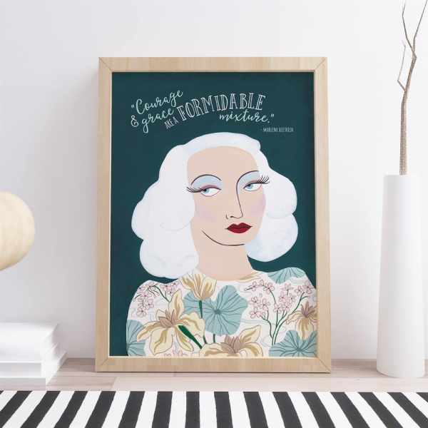 Marlene Dietrich Courage and Grace Art Print2