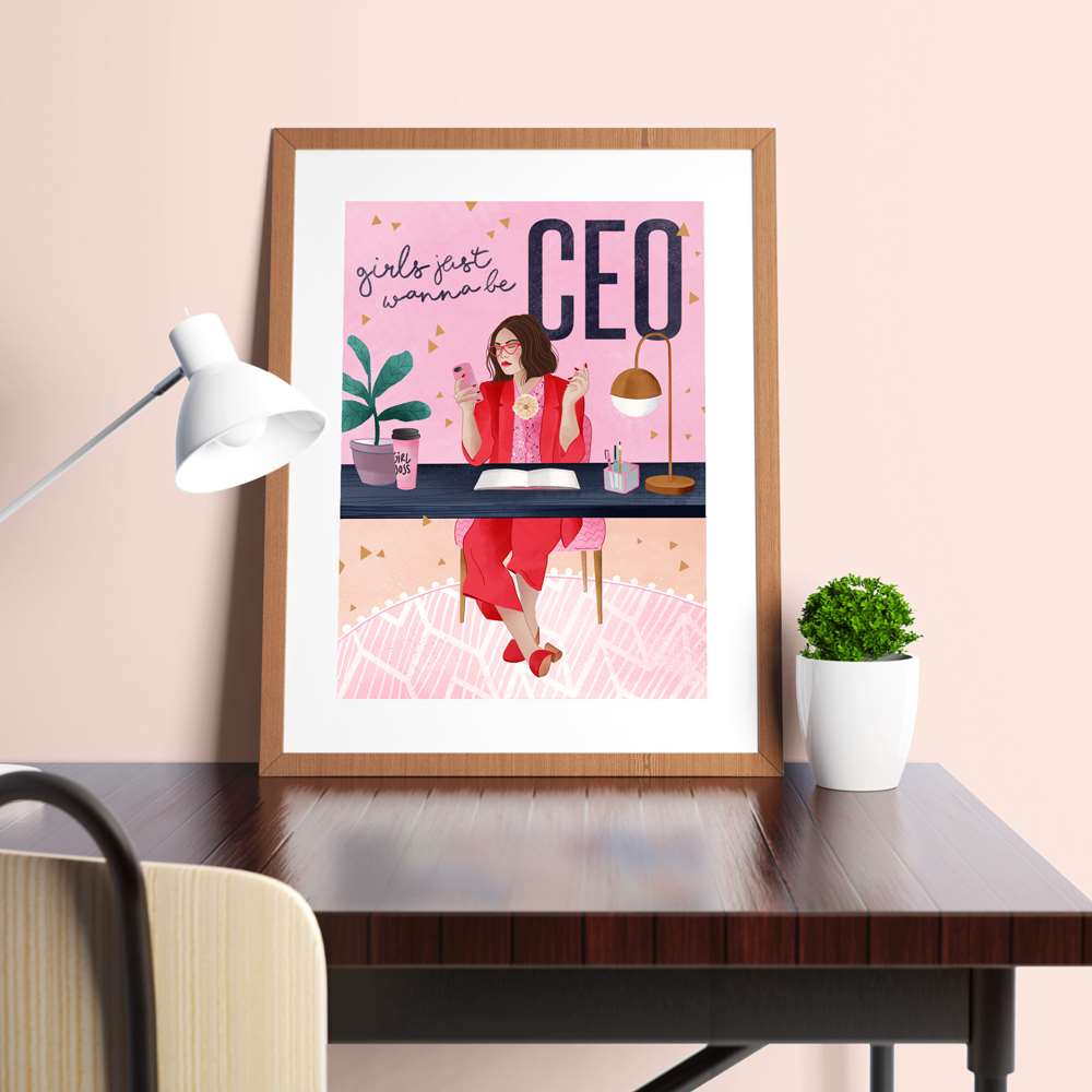 GHirls Just Wanna Be CEO Print