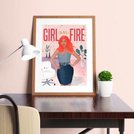 Girl On Fire Print