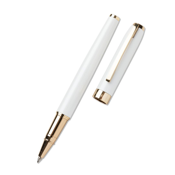 Luxe Rollerball Pen – Pearl White (no gift box) - Image 1