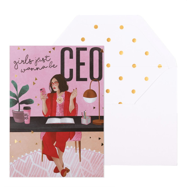 Girls Just Wanna Be CEO Greeting Card - Image 1