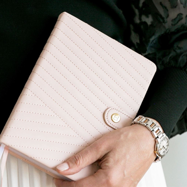 Leaders in Heels Planner Chevron-Quilted Blush