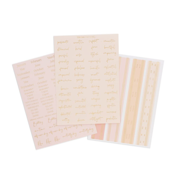 Stickers and Tabs LH Agenda Blossom