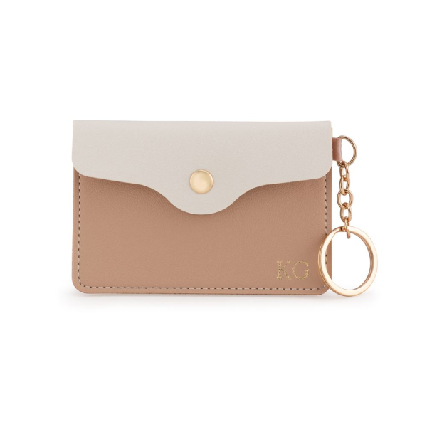 Card holder beige white