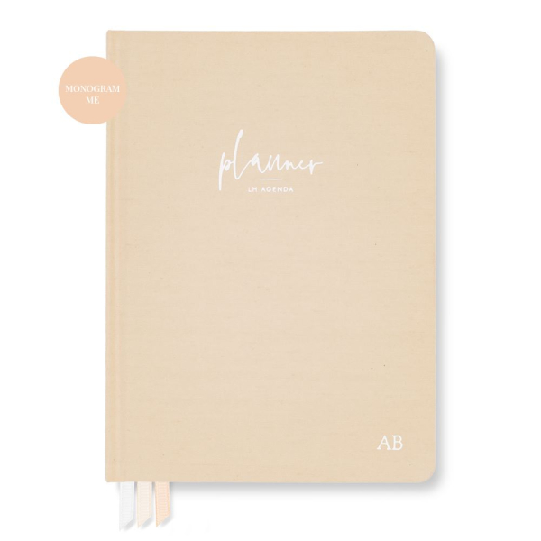 Planner with personalisation monogramming