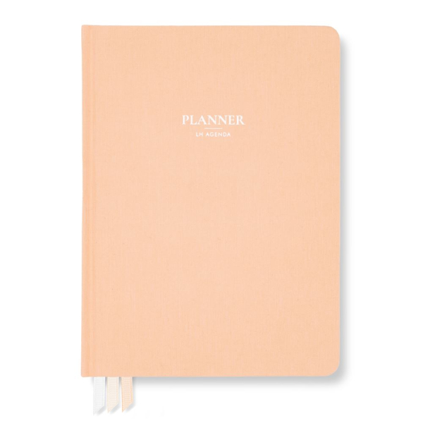 LH Planner - Weekly Medium - Apricot - Horizontal Undated 12-month DS