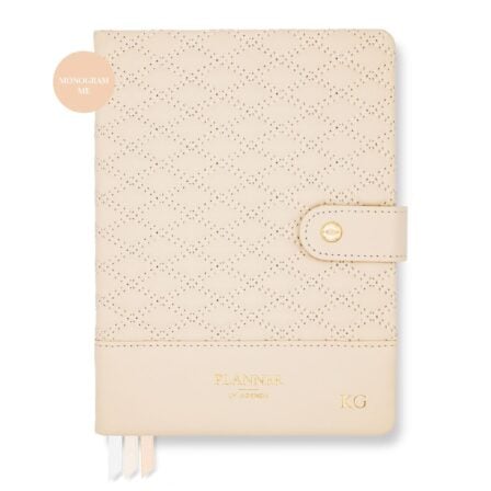 Planner with personalisation monogramming
