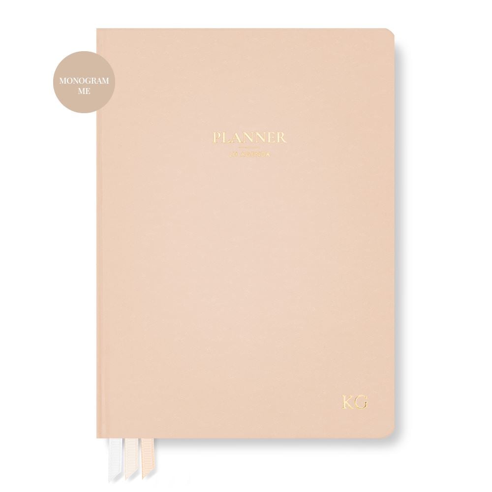 Planner with personalisation monogramming