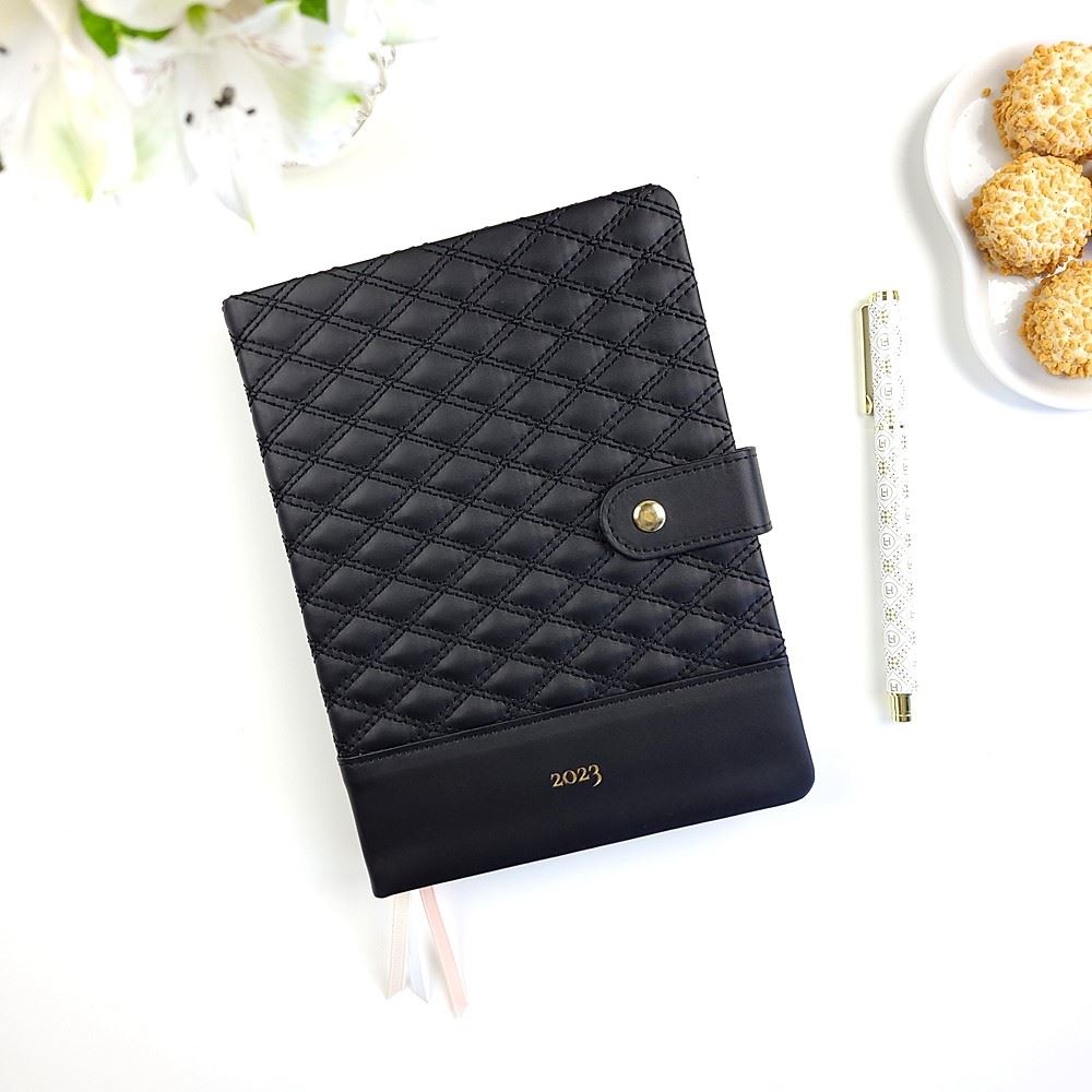 LH Planner Quilted Black 2023