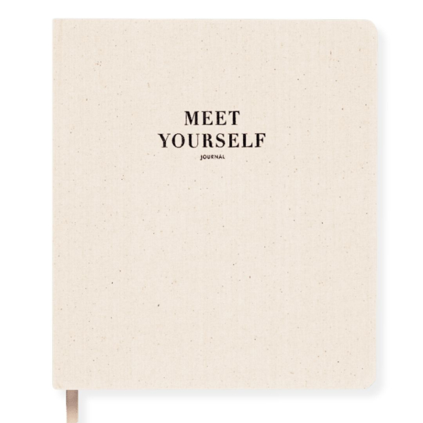 Meet Yourself Journal – White Marle – Journaling for Self-Awareness