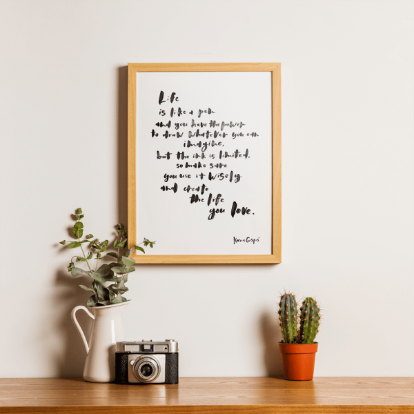 Life is Like a Pen - Digital Print - Handwritten - Image 4