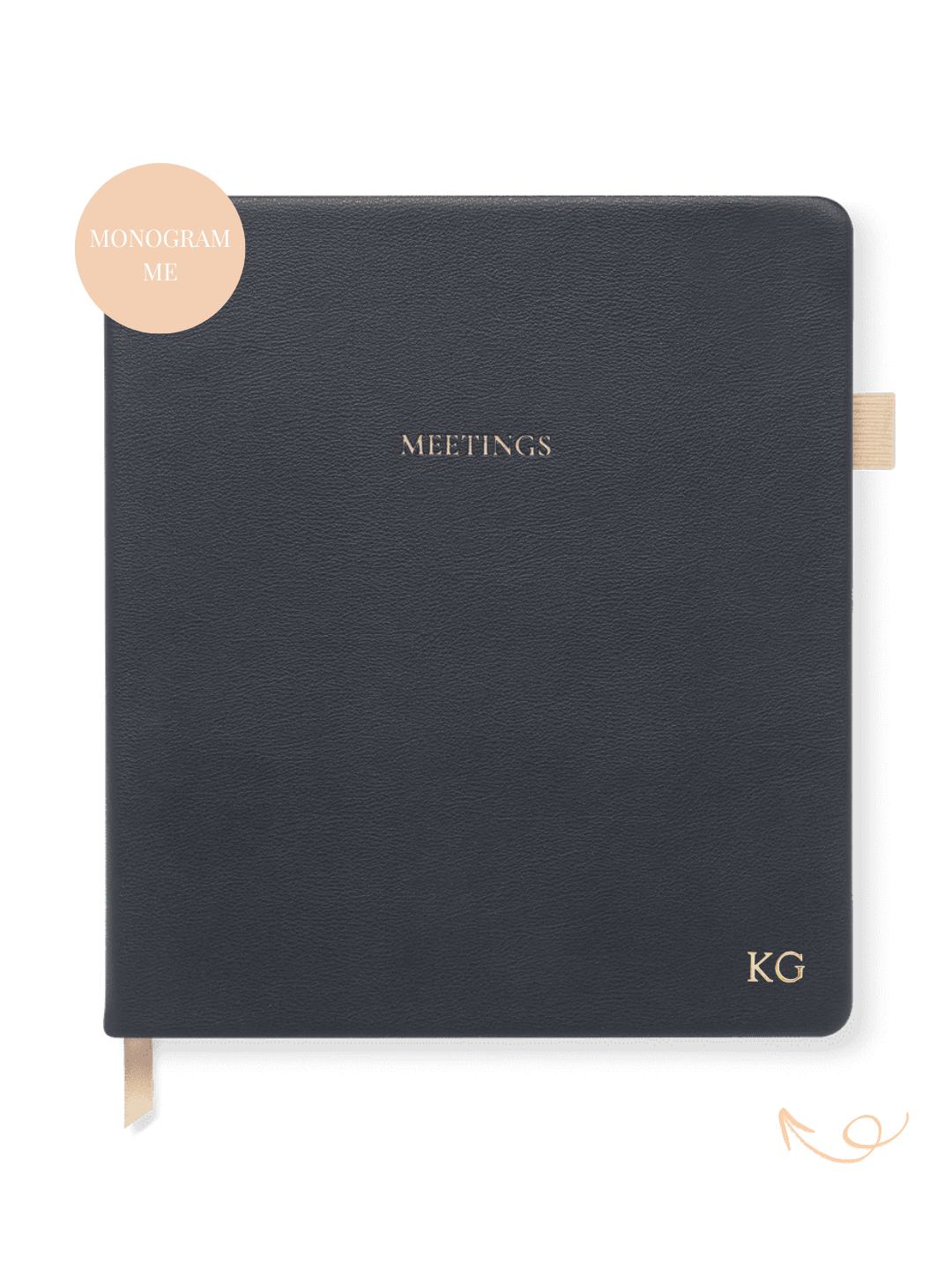 Meeting Notebook – Large – Midnight Blue - Mono