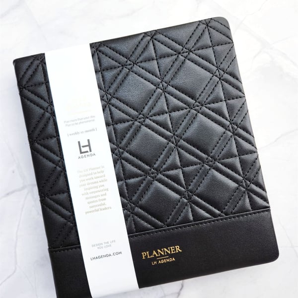 LH Planner - Weekly Large - Black - New Diamond Quilted - Image 17