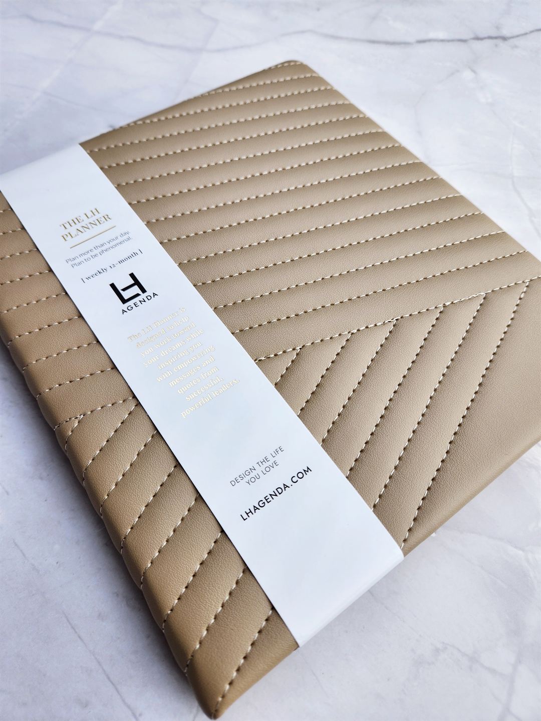 LH Planner - Weekly Large - Mocha - Chevron Quilted