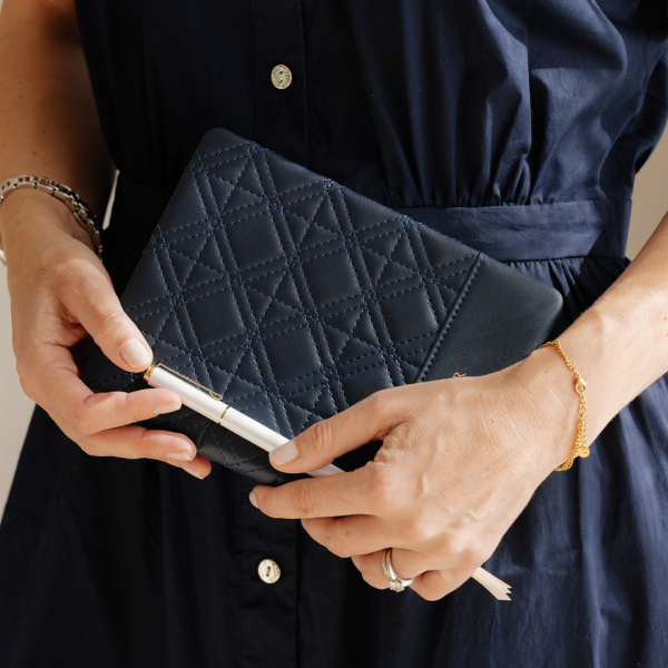 LH Planner - Weekly Medium - Midnight Blue - New Diamond Quilted