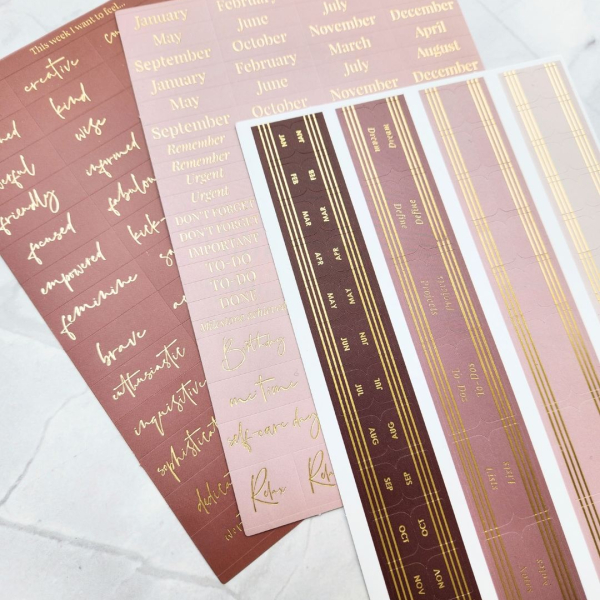 LH Agenda Planner Stickers and Tabs - Mocha