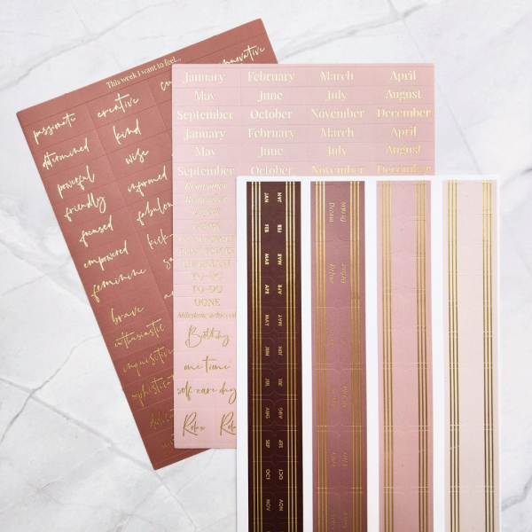 LH Agenda Planner Stickers and Tabs - Mocha