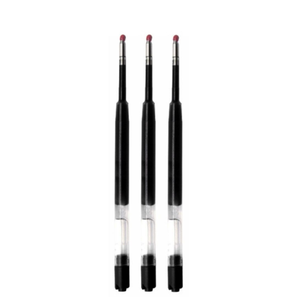 Rollerball Pen Refill Cartridge - Black - Pack of 3