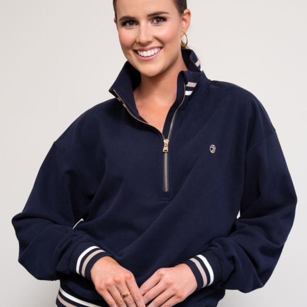Skye Melody Soft Touch Half-Zip - Midnight Blue